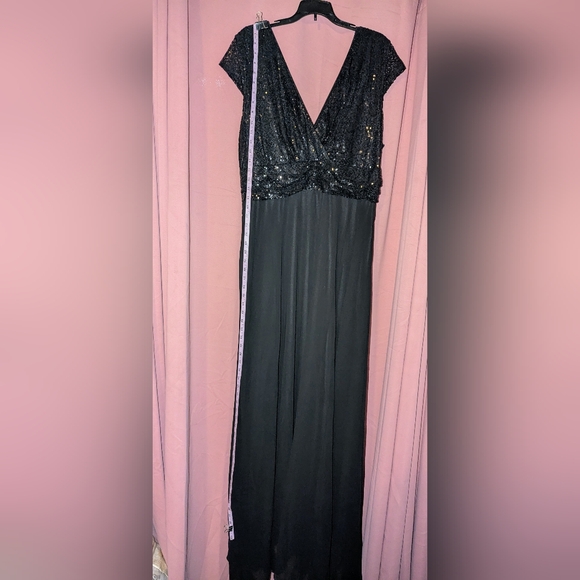 Sequin Chiffon Evening Dress 3x - Picture 9 of 15